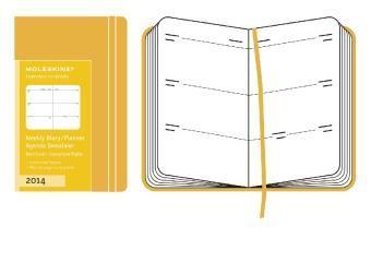 2014 MOLESKINE EXTRA SMALL GOLDEN YELLOW WEEKLY HORIZONTAL | 9788866135630