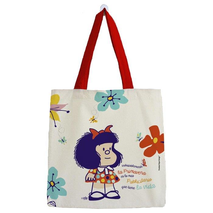 BOLSA ALGODON MAFALDA MEDIANA FLORES | 6971263708849