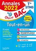 ANNALES BAC 2022 - TOUT-EN-UN, BAC TERMINALE STMG : ANNALES 2022, SUJETS & CORRIGÉS : NOUVEAUX PROGRAMMES | 9782017877356 | COLLECTIF