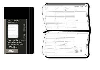 2014 MOLESKINE SOFT POCKET PANORAMIC DIARY  | 9788866135845