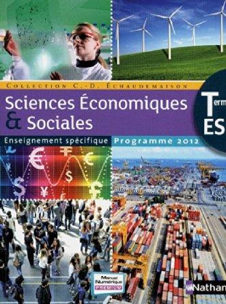 SCIENCES ECONOMIQUES & SOCIALES TERMINALE ES | 9782091726243