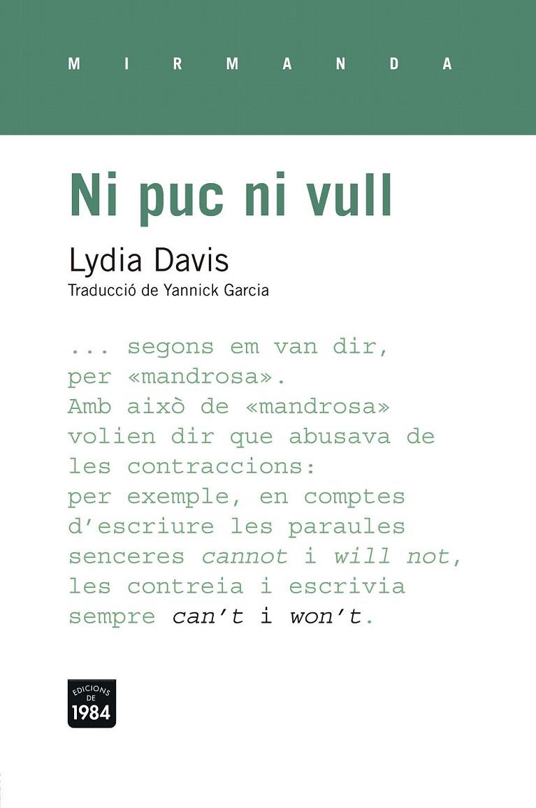 NI PUC NI VULL | 9788415835530 | DAVIS, LYDIA