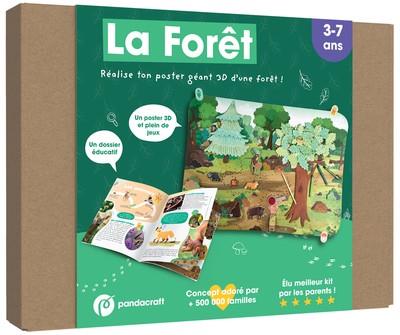 LA FORÊT - KIT PANDACRAFT 3-7 ANS - RÉALISE TON POSTER GÉANT 3D D'UNE FORÊT ! | 9782492898242 | COLLECTIF