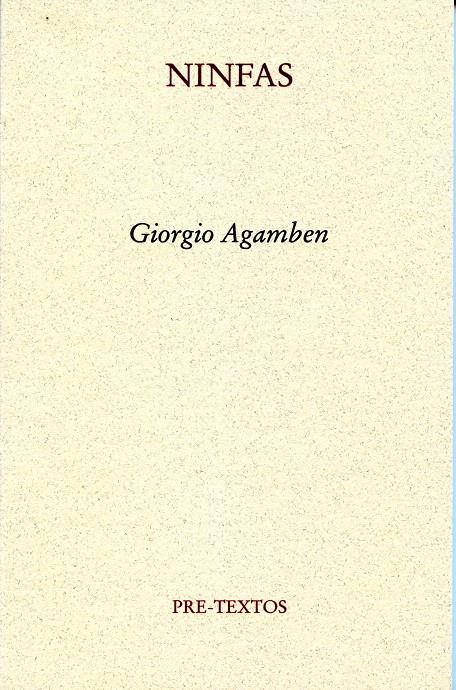 NINFAS | 9788492913435 | AGAMBEN, GIORGIO