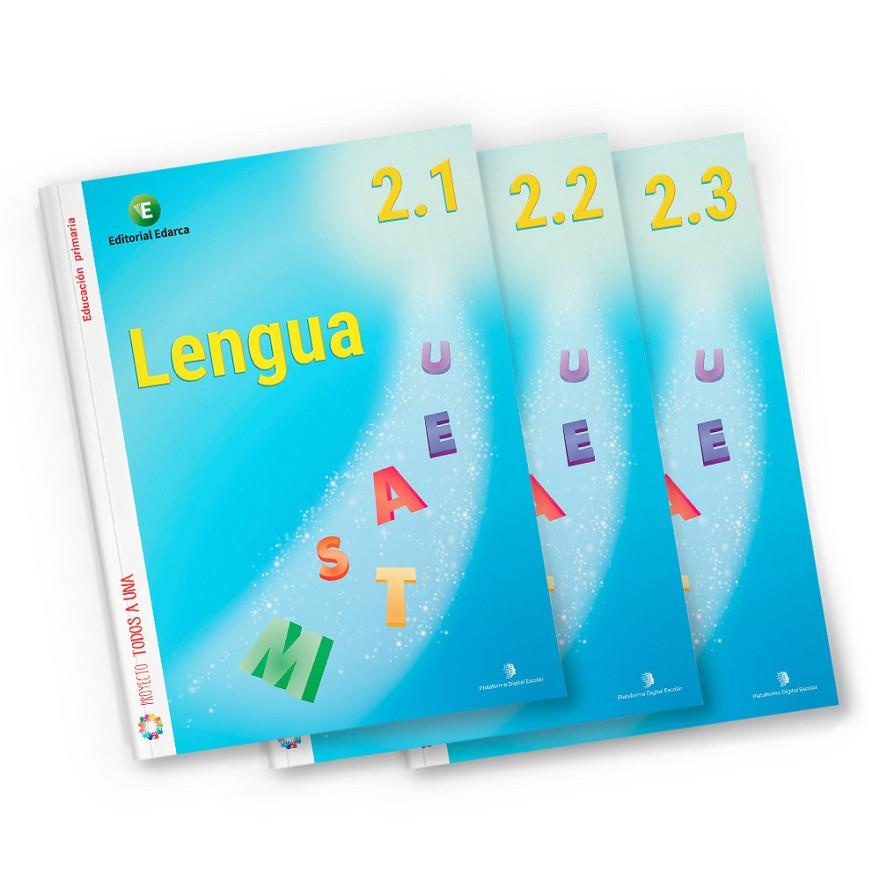 CUADERNO DE LENGUA 2° PRIMARIA- PROYECTO TODOS A UNA (3 LIBROS) | 9788478877522