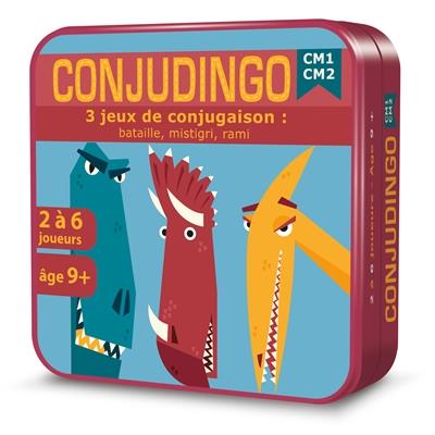 CONJUDINGO, CM1 CM2 : 3 JEUX DE CONJUGAISON : BATAILLE, MISTIGRI, RAMI | 3760052142345 | LAGODA PATINGRE, CLAIRE / ABI CHAKER, MURIEL 