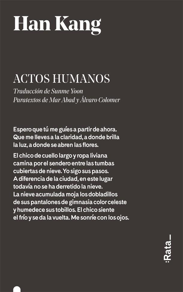 ACTOS HUMANOS | 9788416738342 | HAN KANG