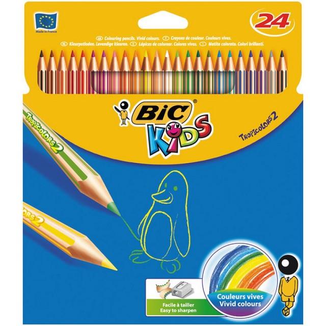 LAPICES DE COLORES BIC 24U. TROPICOLOR S2 | 3270220022510