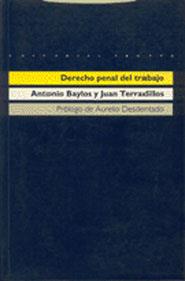 DERECHO PENAL DEL TRABAJO | 9788481642056 | BAYLOS, ANTONIO/TERRADILLOS, JUAN