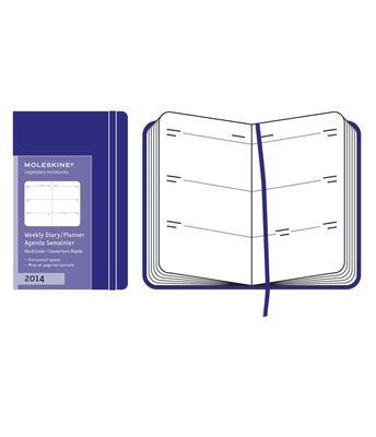 2014 MOLESKINE LARGE PURPLE HARD WEEKLY HORIZONTAL DIARY | 9788866136101