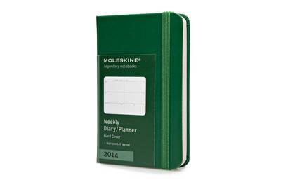 2014 MOLESKINE EXTRA SMALL GREEN WEEKLY HORIZONTAL | 9788866135623