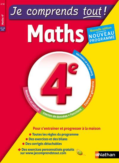 JE COMPRENDS TOUT! MATHS 4EME - ÉDITION 2016 | 9782091894874 | VARIS