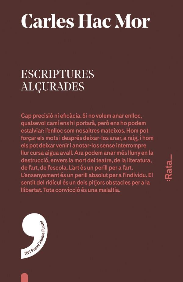 ESCRIPTURES ALÇURADES | 9788416738007 | HERNÁNDEZ MOR, CARLES