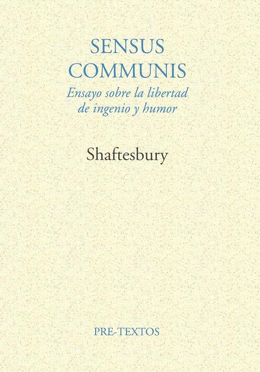  SENSUS COMMUNIS. | 9788481910452 | COOPER, ANTHONY ASHLEY