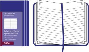 DIARY 2014 MOLESKINE PURPLE POCKET DAILY 12 MONTH HARD | 9788866136606