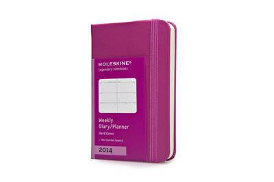 2014 MOLESKINE EXTRA SMALL DARK PINK WEEKLY HORIZONTAL | 9788866135616