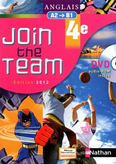 JOIN THE TEAM 4ÈME + DVD AUDIO-ROM 2012 - 978-2091738246 | 9782091738246