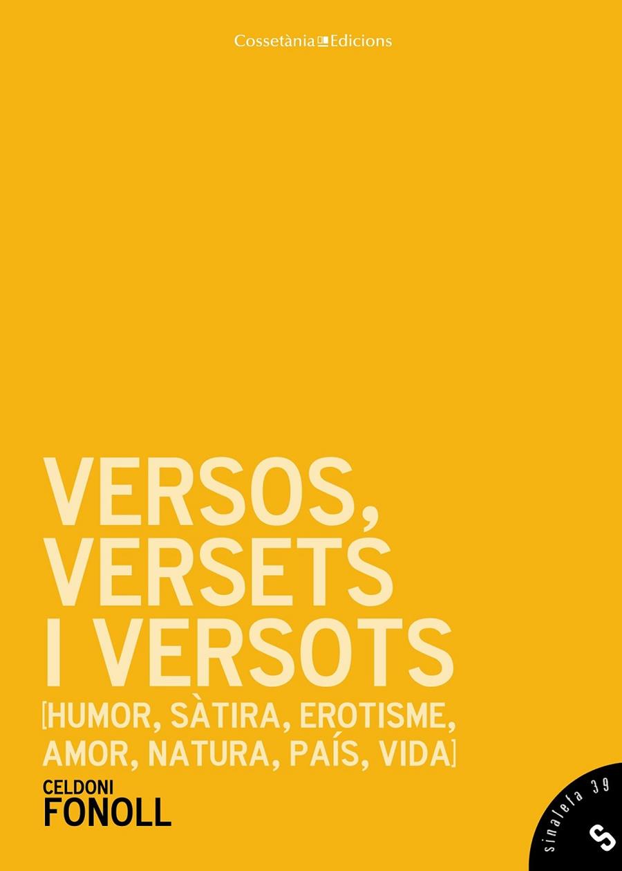 VERSOS, VERSETS I VERSOTS | 9788490342411 | FONOLL, CELDONI