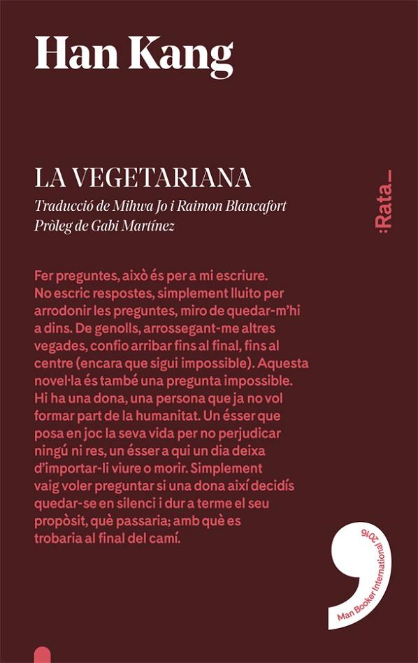 LA VEGETARIANA | 9788416738120 | HAN KANG