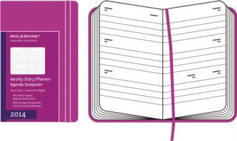 2014 MOLESKINE EXTRA SMALL DARK PINK WEEKLY  | 9788866136071