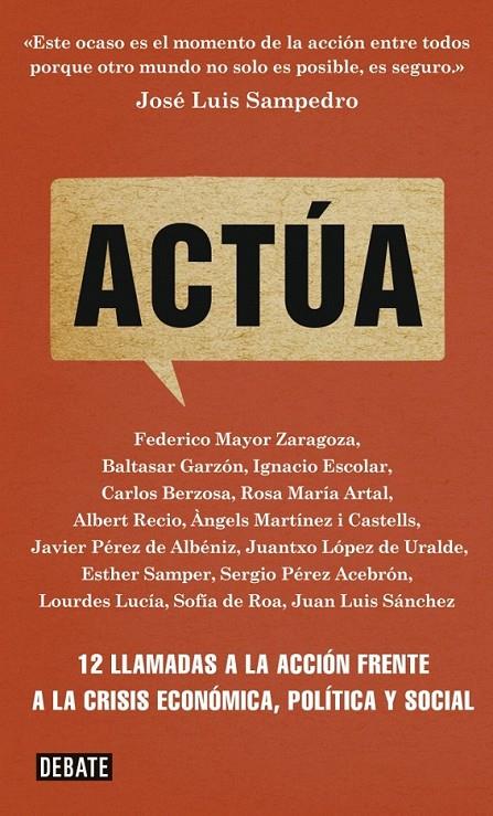 ACTÚA | 9788499921754 | ARTAL,ROSA M/MAYOR ZARAGOZA,F/Y OTROS AU