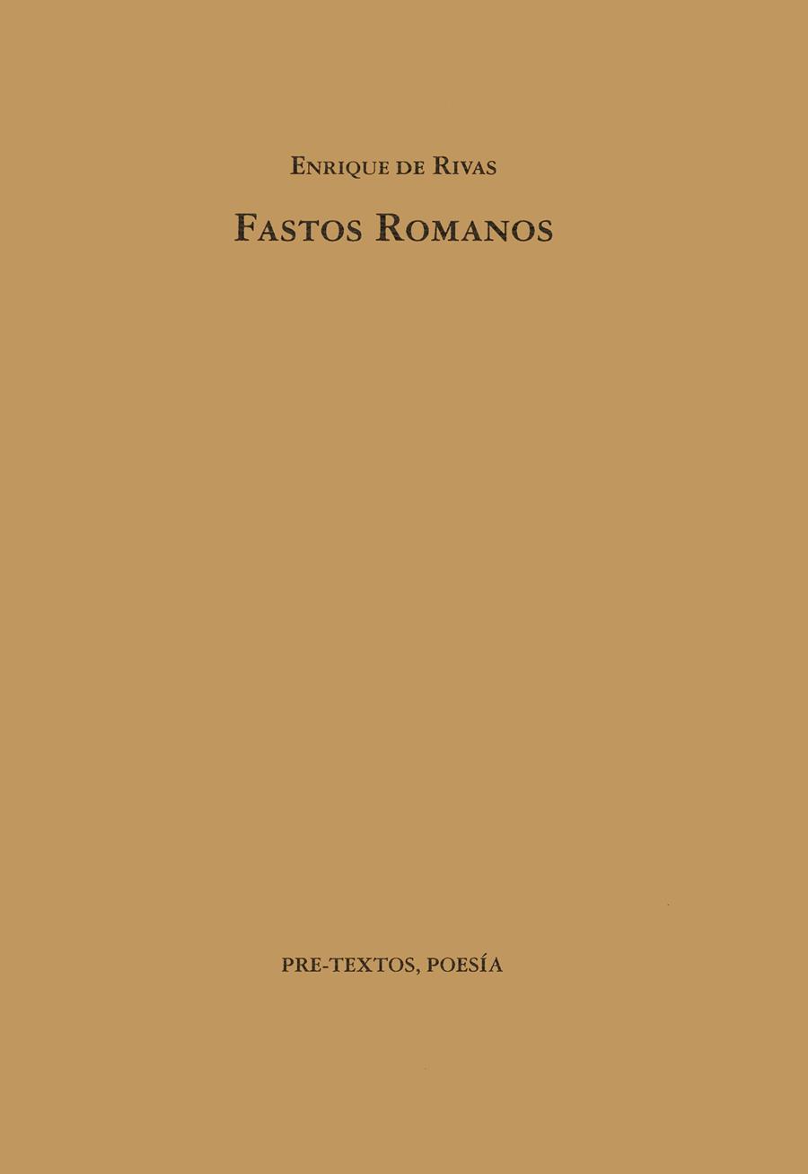 FASTOS ROMANOS | 9788481910148 | DE RIVAS, ENRIQUE