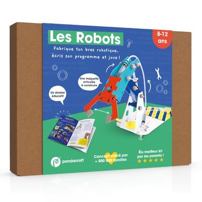 LES ROBOTS - KIT PANDACRAFT 8-12 ANS  - FABRIQUE TON BRAS ROBOTIQUE ET JOUE EN LE FAISANT BOUGER | 9782492898174 | COLLECTIF