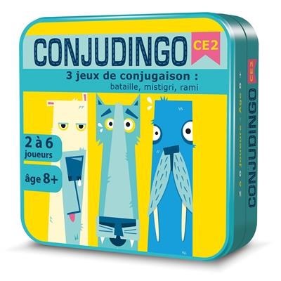 CONJUDINGO CE2 : 3 JEUX DE CONJUGAISON : BATAILLE, MISTIGRI, RAMI | 3760052142611 | LAGODA PATINGRE, CLAIRE / ABI CHAKER, MURIEL