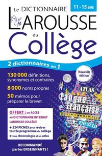 LE DICTIONNAIRE LAROUSSE DU COLLÈGE 6ÈME 3ÈME ET SON DICTIONNAIRE EN LIGNE - 11/15 ANS | 9782036068575