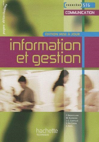 INFORMATION ET GESTION 1ESTG 1STG 07 | 9782011805713 | BROSSILLON