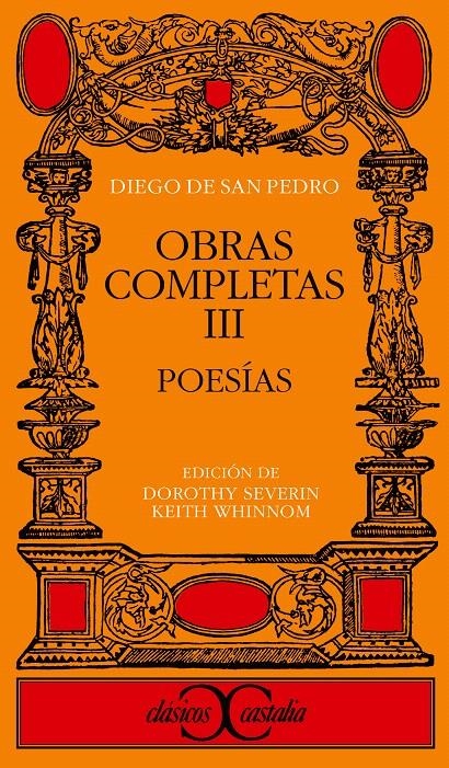 OBRAS COMPLETAS, III. POESÍAS. | 9788470393174 | SAN PEDRO, DIEGO DE