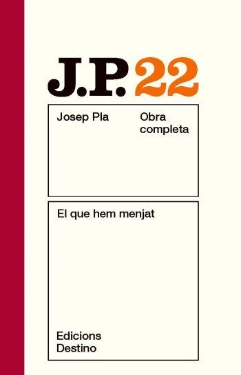 EL QUE HEM MENJAT | 9788497101622 | JOSEP PLA