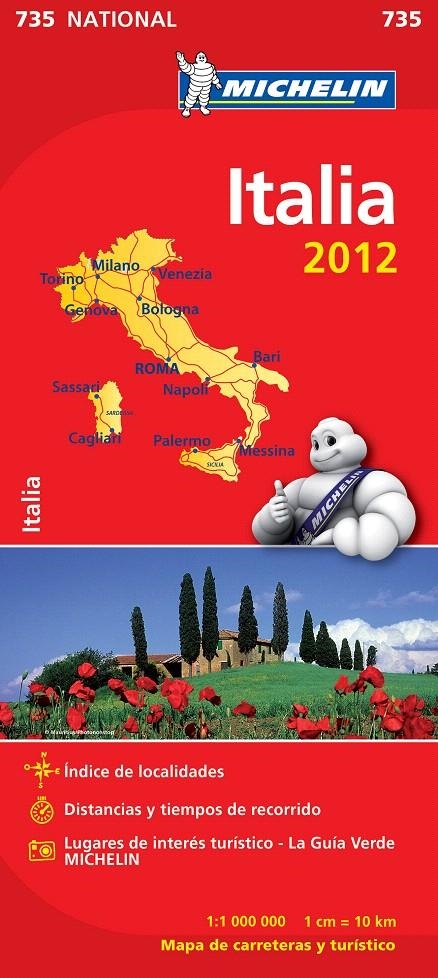 MAPA NATIONAL ITALIA 2012 | 9782067171497 | VARIOS AUTORES