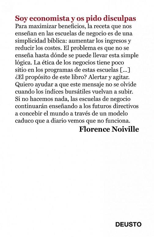 SOY ECONOMISTA Y OS PIDO DISCULPAS | 9788423428434 | FLORENCE NOIVILLE