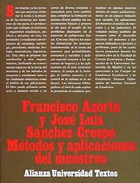 MÉTODOS Y APLICACIONES DEL MUESTREO | 9788420680996 | AZORÍN, FRANCISCO/SÁNCHEZ-CRESPO RODRÍGUEZ, JOSÉ LUIS