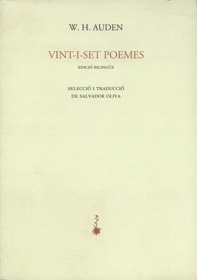 VINT-I-SET POEMES | 9788477271390 | AUDEN, W. H.