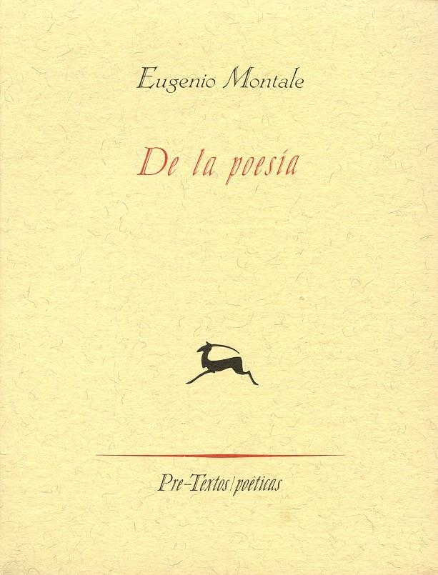  DE LA POESÍA | 9788481910315 | MONTALE, EUGENIO