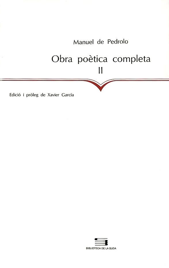 OBRA POÈTICA COMPLETA, II | 9788479353650 | DE PEDROLO, MANUEL