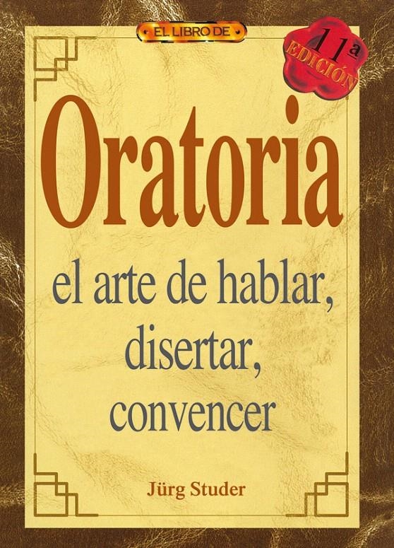 EL LIBRO DE ORATORIA | 9788488893239 | STUDER, JURG