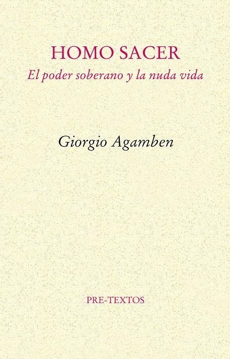 HOMO SACER | 9788481912067 | AGAMBEN, GIORGIO