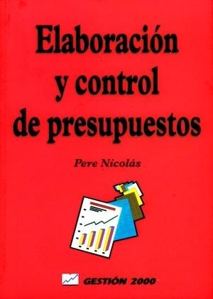 ELABORACIÓN Y CONTROL DE PRESUPUESTOS | 9788480883436 | PERE NICOLÀS PLANS