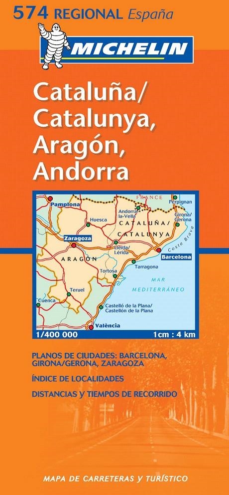 MAPA REGIONAL CATALUÑA, ARAGÓN, ANDORRA | 9782061009031 | VARIOS AUTORES