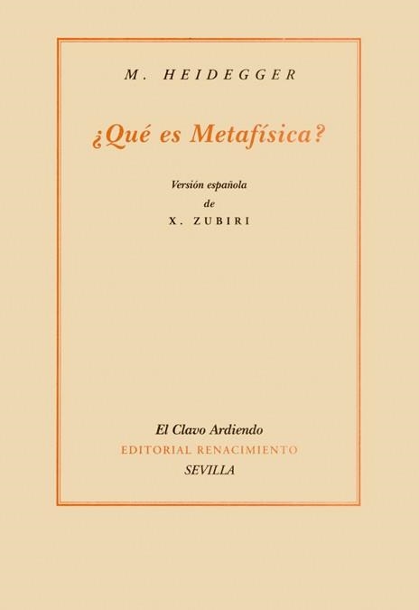 ¿QUÉ ES METAFÍSICA? | 9788484720911 | HEIDEGGER, MARTIN