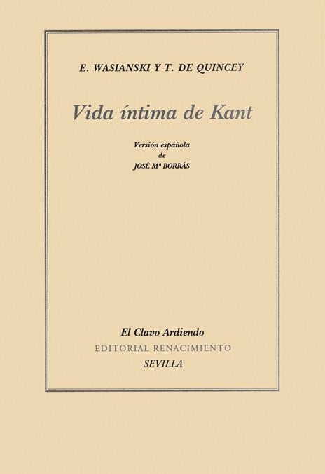 VIDA ÍNTIMA DE KANT | 9788484721192 | WASIANKI, E./QUINCEY, T. DE