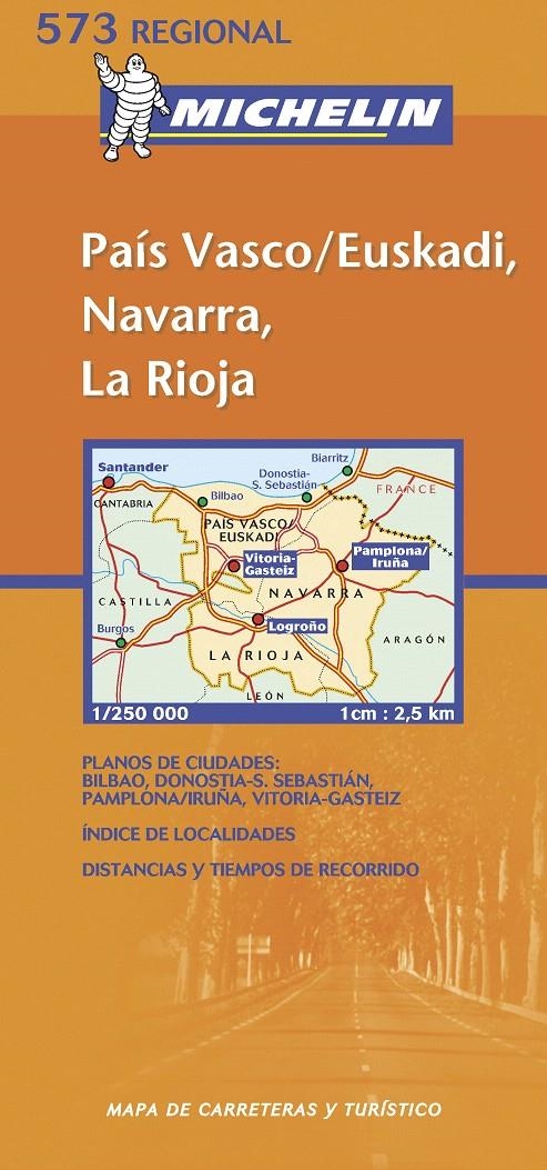 MAPA REGIONAL PAÍS VASCO/EUSKADI, NAVARRA, LA RIOJA | 9782061008959 | VARIOS AUTORES