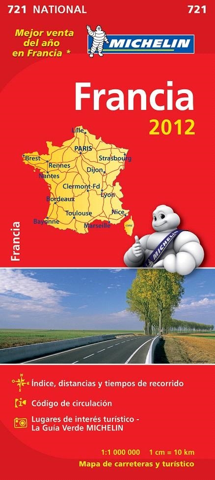 MAPA NATIONAL FRANCIA 2012 | 9782067171015 | VARIOS AUTORES