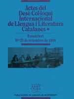 ACTES DEL DESÈ COL·LOQUI INTERNACIONAL DE LLENGUA I LITERATURA CATALANES, VOL. 1 | 9788478266715 | SCHÖNBERGER, AXEL/STEGMAN, TILBERT DÍDAC