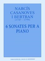 6 SONATES PER A PIANO | 9788478268351 | NARCÍS CASANOVES I BERTRAN/CODINA, DANIEL