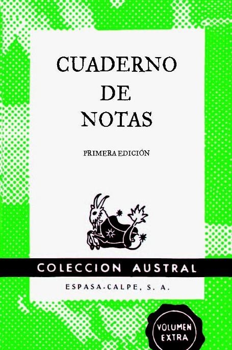 CUADERNO DE NOTAS VERDE 11,2X17,4 | 9788467008401 | ESPASA CALPE