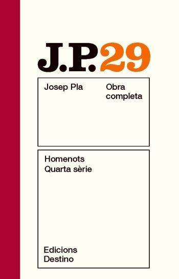 HOMENOTS. QUARTA SÈRIE | 9788497101691 | JOSEP PLA